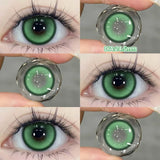 Qfdian  2pcs/pair Colored Contact Lenses for Makeup Eyes Cyber Series Halloween Beauty Red Contact Lenses Purple Myopia Lens