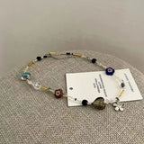 Qfdian  Bohemian Style Necklace Women Pearl Flower Necklace Korean Style Sweet Cool Necklace Fashionable Jewelry Women Collarbone Chain