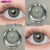 Qfdian  1 Pair Yearly Beauty Fashion Lenses Colored Contact Lenses for Eyes Blue Eyes Lenses Natural  Gray Lens Brown Lens
