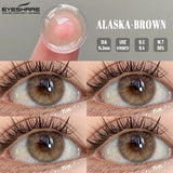 Qfdian 1 Pair Colored Contact Lenses for Eyes Natural Fashion Lenses Gray Beauty Pupils Blue Eye Lenses Cosmetics Soft Lenses