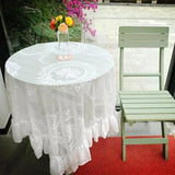 Qfdian Retro Lace Tablecloth French Style Coffee Table Cloth Bedside TableCover Wedding Party Dining Home Decor Picnic Background Cloth