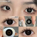 Qfdian  1 Pair Red Cosplay Contact Lenses for Eyes Vampire Black White Lenses for Halloween Eye Makeup Eye Contacts Beauty Lens