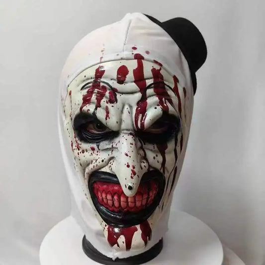 Scary Terrifier 3 Cosplay Mask Halloween Clown Bloody Latex Soft Props Party Terrifier Costume Masks Adult One Size