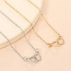 Ins Fashion Silver Color Double Heart Anklet for Women Bling Hollow Out Love Foot Ankle Leg Bracelet Chain Jewelry