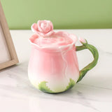 Qfdian Ceramic Rose Coffee Cup Saucer Exquisite Butterfly Kettle Afternoon Camellia Flower Teacup Flower Decoration Milk Coffee Cup New