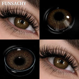 Qfdian  New AVELA Contact Lenses Natural Brown Eye Makeup Contacts Grey Color Lens Korean Softlens Yearly Cosmetics for Women