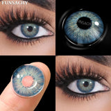 Qfdian  1 Pair Natural Color Contact Lenses for Eyes Brown Lenses Colorcont Korean Lens Yearly Beauty Gray Pupils Eye Contacts
