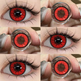 Qfdian  Cosplay Contact Lens Makeup Colored Pupils Cosmetics Beauty Red  Lenses Woman Cosplay Pink Pupils Halloween Color Contacts