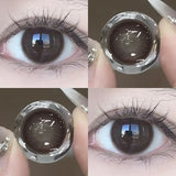 Qfdian Cosmetic Contact Lenses with degree Cospaly Red Colored Contact Lens for Eyes diopters Beauty Pupils Makeup Natural 2pcs/pair
