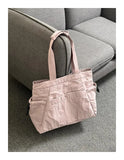 Qfdian Japanese Simple Solid Women's Handbags Fashion All Match Y2k Aesthetic Chic Shoulder Bags Casual Streetwear Vintage Underarm Bag