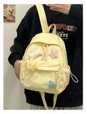 Qfdian Women Students Simple All Match Kawaii Backpack Sweet Cute Star Bone Schoolbags Casual Y2k Aesthetic Fashion Preppy Backpacks