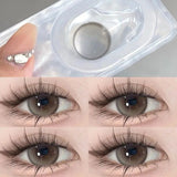 Qfdian Color Contact Lenses for Eyes Real Looking Myopia Prescription Contacts Lense with Degree Blue Cosmetics Contact Beauty Pupil