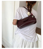 Qfdian Korean Y2k Aesthetic Fairy Women's Handbags Elegant All Match Luxury Design Crossbody Bag Fashion Chic Office Lady Shoulder Bags