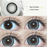 Qfdian  2pcs Big Black Contact Lenses for Eyes Fast Shipping Beauty Pupils Pearl Series Color Eye Lens Comestic Blue Green Lens