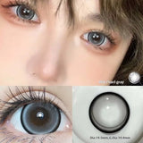 Qfdian  1 Pair/2pcs Color Contact Lenses for Bubble Series Eyes Fashion Natural Pupils Beauty Lens Eyes Myopia Lens Brown Lens
