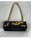 Qfdian Luxury Design Fashion Butterfly Chain Shoulder Bags Y2k Aesthetic Office Lady Chic Underarm Bag Women Elegant Purse and Handbags