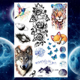 Qfdian  Ankle Flora Cherry Lavender Flash Fake Waterproof Tattoos Temporary Women Arm Chest Tattoo Stickers Body Art Custom Tatoos
