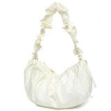 Qfdian Fashion Simple Pleated Women Cloud Bags Vintage Y2k Aesthetic Casual Handbags 2025 All Match Streetwear Trendy Shoulder Handbags