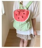 Japanese Letter Embroidery Schoolbags Y2k Aesthetic Student Casual Travel Backpacks Contrast Color Sweet Kawaii Bags for Women