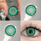 Qfdian Contact Lenses Dioptric Beautiful Pupil Cosmetic lens for Eyes Myopia Degree Green Brown Blue Colored lenses with Prescription