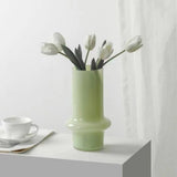 Qfdian  Nordic Minimalist Ins Style Retro Glass Vase Creative Home Living Room Light Luxury Soft Decoration for Home Wedding Decor