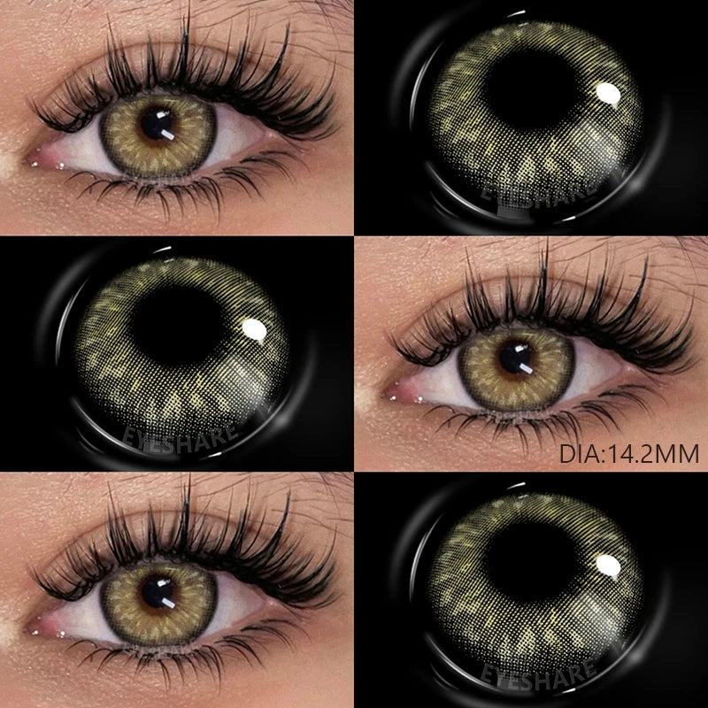 AMARA Gray Lenses 1 Pair Colored Contact Lenses for Eyes for Dark Eyes Natural Eye Contact Fashion Lenses 14/14.2/14.5mm