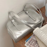 Qfdian Y2k Aesthetic Office Lady Women's Handbags Fashion Simple Chic Casual Shoulder Bags Luxury Design All Match Underarm Bag Trendy