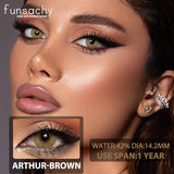 Qfdian  1 Pair Colorcon Korean Lenses Color Contact Lenses For Eyes Lenses Natural Lens Cosmetic Contact Lens Fashion Pupils