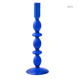 Qfdian Taper Candle Holders Glass Candlesticks for Home Wedding Table Decoration Glass Vase Table Bookshelf Candles Stand
