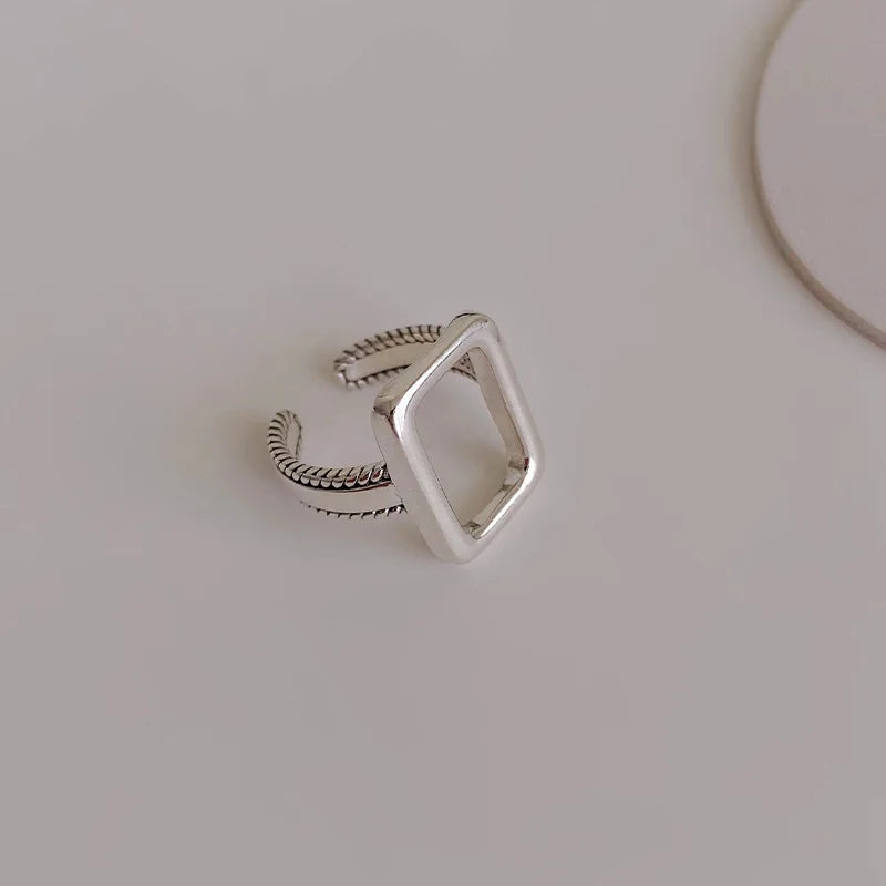 Fashion Silver Color Finger Rings Set for Women Hot Sale Creative Simple Irregular Geometric Party Jewelry Gift