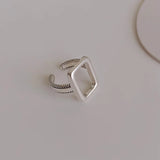 Fashion Silver Color Finger Rings Set for Women 2024 Hot Sale Creative Simple Irregular Geometric Party Jewelry Gift