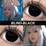 Qfdian  Cosplay VAMPIRE Contact Lenses for Halloween Eyes Lens Strange Colored Contacts Lens Blind Black Mesh White Cosplay Len