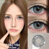 Qfdian  Contact Lenses Beauty Eyes Color Lenses Makeup Natural Black Lens Cosmetics Gray Eye Lenses Makeup Green Beauty Colorcon