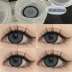 YIMEIXI 2pcs High Quality Colored Contact Lenses Myopia Brown Lens with Diopters Circle Eyes Makeup Lenses Yearly