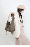 Qfdian Grunge Harajuku Leopard Shoulder Bags Luxury Design All Match Crossbody Bag Trend Casual Vintage Ins Women's Handbags Streetwear