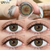 Qfdian  Contact Lens Makeup Red Lens Cosplay Colored Pupils Cosmetics Natual Black Lens Woman Pink Pupils Color Contacts Blue lens