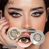 Qfdian  Contact Lenses Beauty Color Contact Blue Eye Color Lenses Natual Black Lenses Woman Accesories Natural Contact Lenses