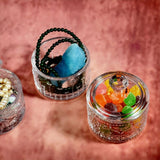 Qfdian  Glass Candy Jar with Lid Sensory Decor Vanilla Beans Jewelry Glass Organizer Vanilla Bean Storage Canister Bath Salt Vessel Gift