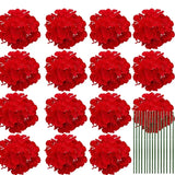 Qfdian Silk Hydrangea Flowers 54 Petals Artificial Hydrangeas with Stem for Flower Arrangement Table Decor Wedding Home Decoration