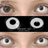 Qfdian  Cosplay Lenses Makeup Colored Pupil White Lenses Hallowen Contact Lenses Cosmetics Eye Contacts Black Lens Women Cosplay