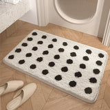 Qfdian  Modern Minimalist Thickened Microfiber Bath Mat TPR Non-slip Design Shower Room Door Mat Non-slip Absorbent Bathroom Rug
