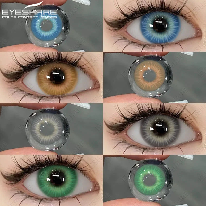 EYESHARE 1Pair Colored Contact Lenses for Eyes Fast Delivery Brown Lenses Gray Pupils Lens Green Eye Lenses Blue Eye Lens Yearly