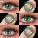 Qfdian 1 Pair Color Contact Lenses for Eyes Cosmetics Blue Contact Lenses Brown High Quality Natural Contact Lenses Gray Lenses