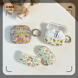 Qfdian  Lovely Floral Pattern Earphone Case For Samsung Galaxy Buds 3 Pro Cases Cute Soft Headphone Cover For Samsung Galaxy Buds 3Pro