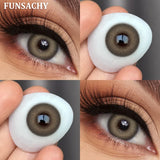 Qfdian  1 Pair Colored Contact Lenses for Eyes Green Beauty Pupils Brown Fashion Lenses High Quality Blue Eye Contacts Yearly