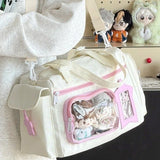 Qfdian Trendy All Match Transparent Ita Bags Women Casual Travel Underarm Bag Sweet Y2k Aesthetic Shoulder Handbags Streetwear Japanese