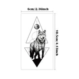 Qfdian  10pcs Waterproof Temporary Tattoo Sticker Cross Snake Wolf Unicorn Rose Moon Body Art Arm Fake Tattoos Sleeve Women Men Hand Leg