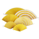 Qfdian  16Pcs Blue Yellow Graduation Grad Party Decoration Birthday Hanging Paper Fan Honeycomb Lanterns for Royal Boy Baby Shower Decor