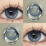 Qfdian 2PCS Korea Colored Contact Lenses Myopia Degree -0.00 to -8.00 Gray Eyes Beauty Pupil Brown Makeup Lens Fast Shipping