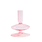 Qfdian Taper Candle Holders Glass Candlesticks for Home Wedding Table Decoration Glass Vase Table Bookshelf Candles Stand